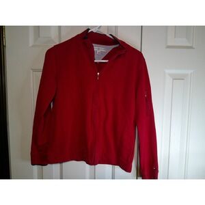 Tommy Hilfiger Golf Full Zip Jacket Red Lightweight Coat Women's S‎